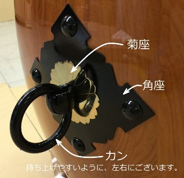 宮太鼓(長胴太鼓)1.5尺(45cm) やぐら台付き 樽胴 バチ付き【ご予約商品　納期約2週間】の画像