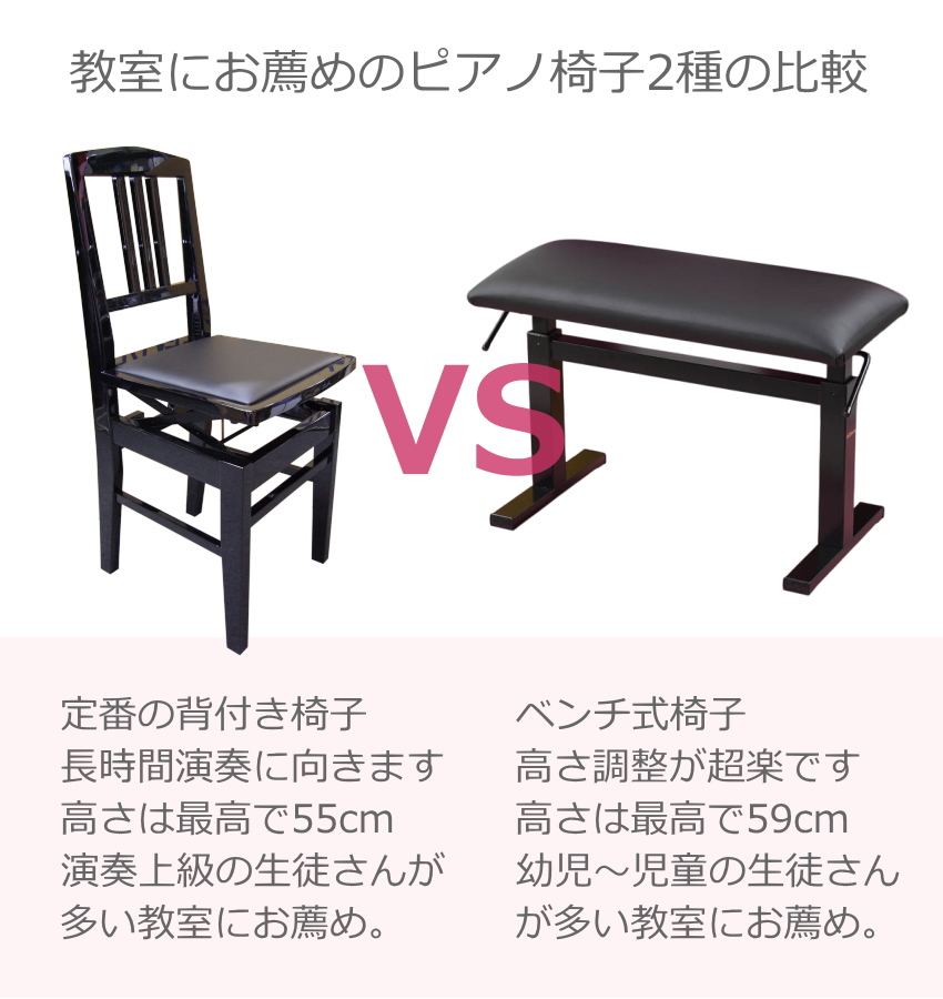 本革 昇降楽 ピアノ椅子 HIDRAU BM-45HP エアースプリング式の画像