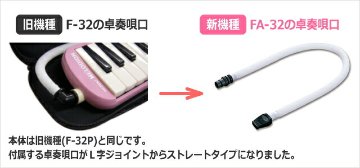 鈴木 予備唄口付 学校用 鍵盤ハーモニカ メロディオン FA-32P ピンクの画像