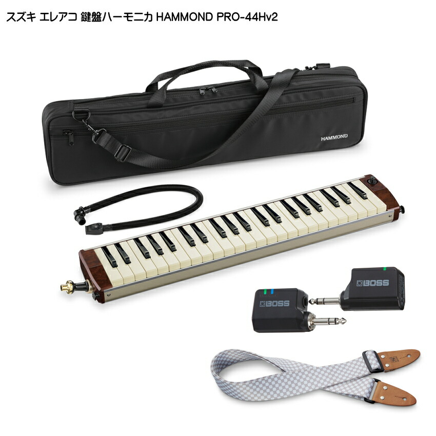 スズキ エレアコ鍵盤ハーモニカ HAMMOND PRO-44Hv2 ストラップ/WL20付 SUZUKIの画像