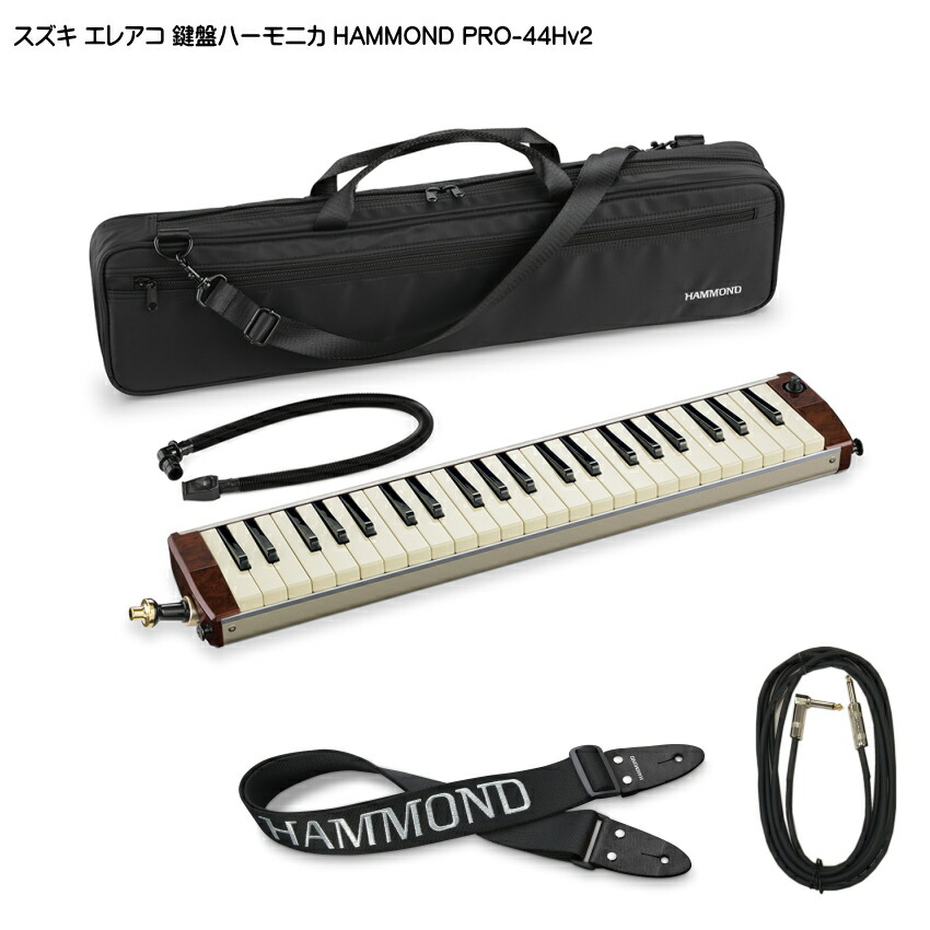 スズキ エレアコ鍵盤ハーモニカ HAMMOND PRO-44HPv2 ストラップ/ケーブル付 SUZUKIの画像