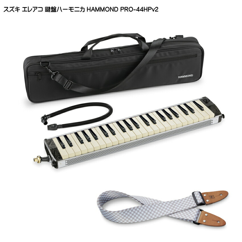 スズキ エレアコ鍵盤ハーモニカ HAMMOND PRO-44HPv2 ストラップKSS付 SUZUKIの画像