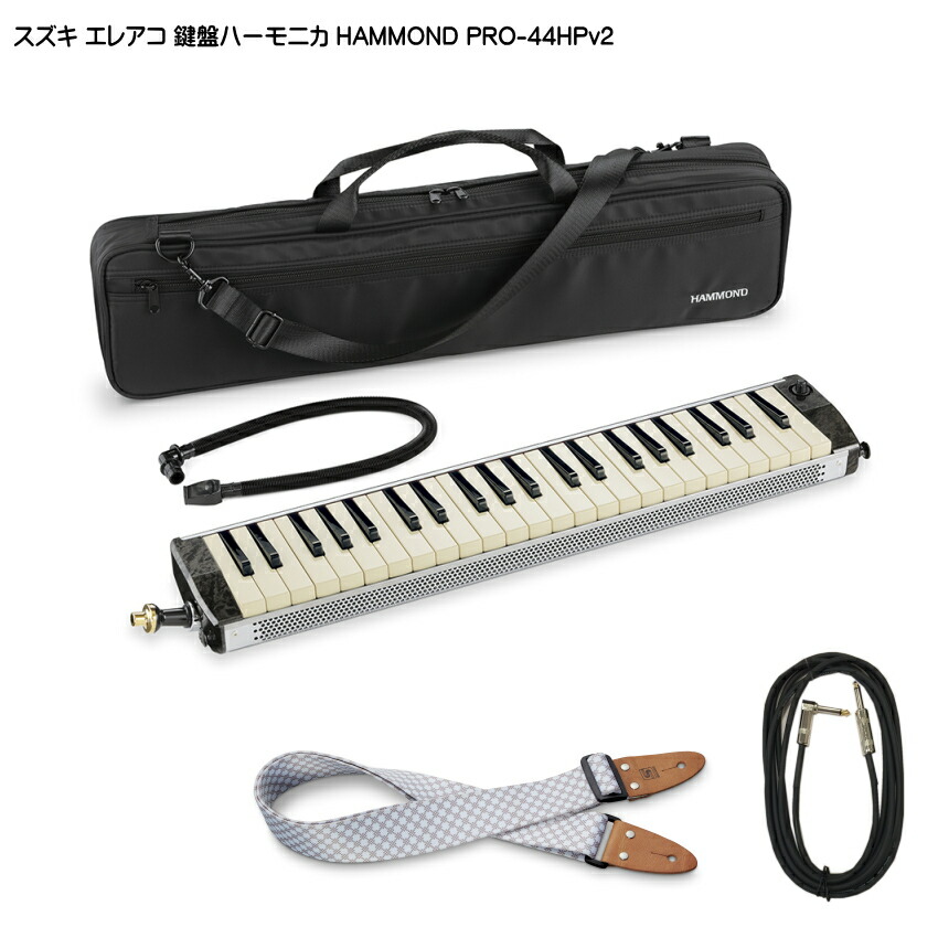 スズキ エレアコ鍵盤ハーモニカ HAMMOND PRO-44HPv2 ストラップ/ケーブル付 SUZUKIの画像