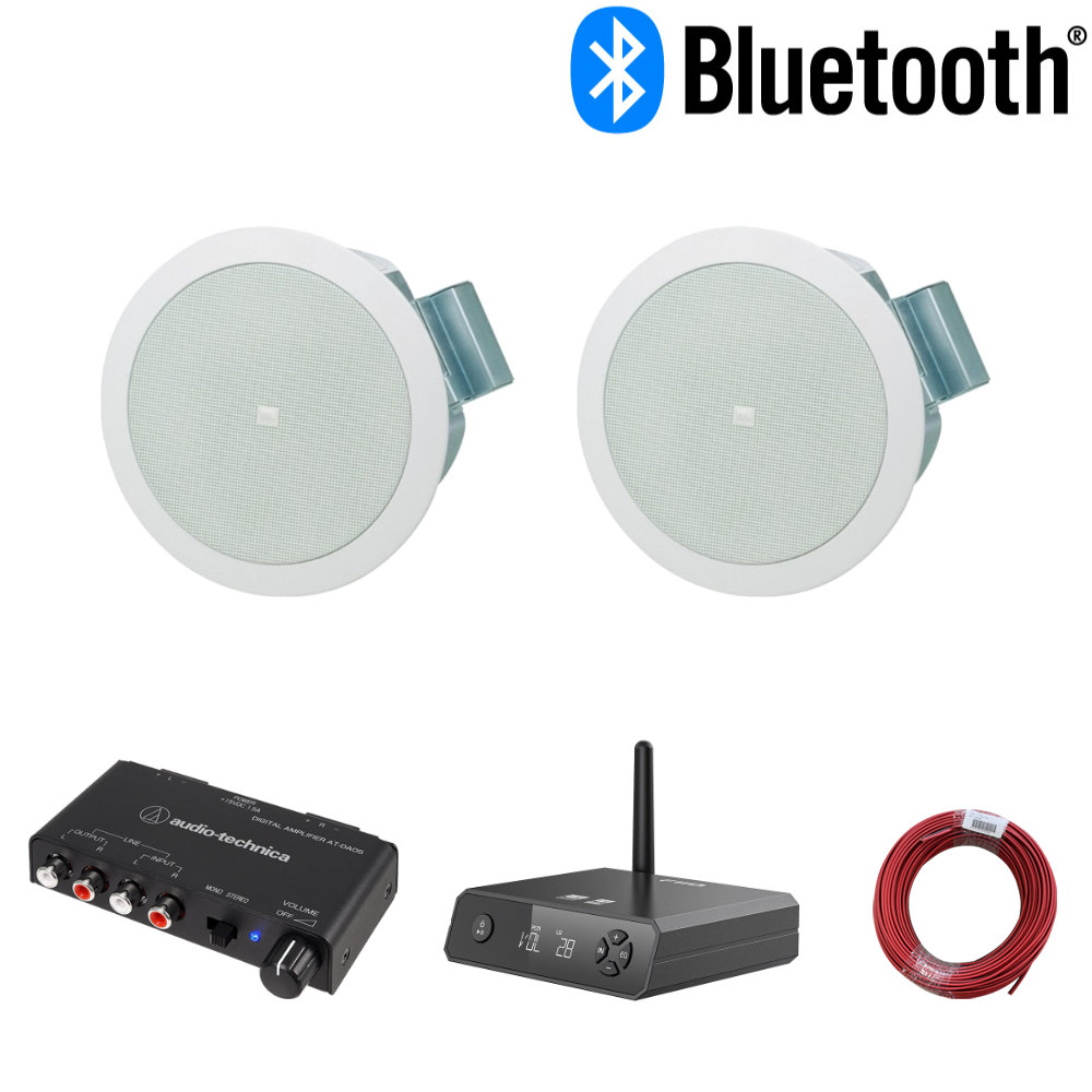 Bluetooth対応 JBL 天井埋込みスピーカーセット 白色 2個セット 自宅/カフェ/店舗BGMの画像