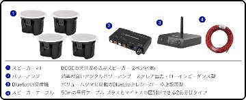 BOSE 天井埋め込みスピーカー 白 4台セット Bluetooth受信機＋アンプセット BGMに最適の画像
