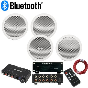 BOSE 天井埋込 FS2CW 4本 ラインセレクター＋Bluetooth受信機 BGMアンプセットの画像
