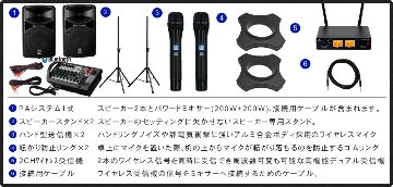 YAMAHA 簡易PAセット ワイヤレスマイク2本付きセット STAGEPAS400BT Bluetooth対応の画像