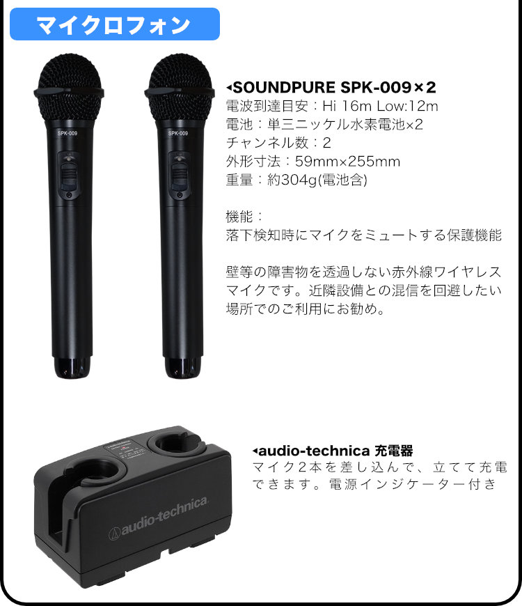 YAMAHA 天井埋め込みスピーカー(VXC3F)4基付き　赤外線ワイヤレスマイク2本付きの画像