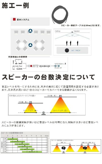工事費込み■YAMAHA ヤマハ 壁掛けスピーカー＋天井スピーカー付　赤外線ワイヤレスマイク2本セットの画像