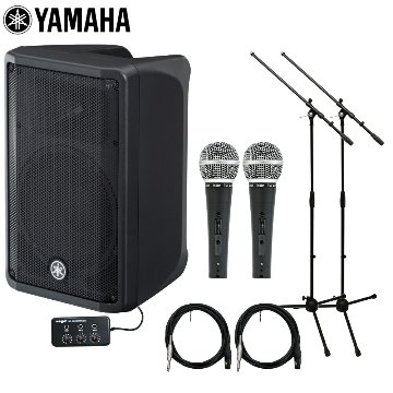 YAMAHA ヤマハ ポータブルPAシステム 700W 有線マイク2本セット DBR10の画像