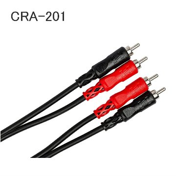 HOSA ホサ オーディオケーブル RCAピンオスx2 RCAピンオスx2 1m 両側RCA ニッケルメッキ OFC線 CRA-201の画像