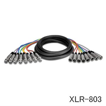 HOSA 8ch スネークケーブル 3m XLRオス・メスの画像