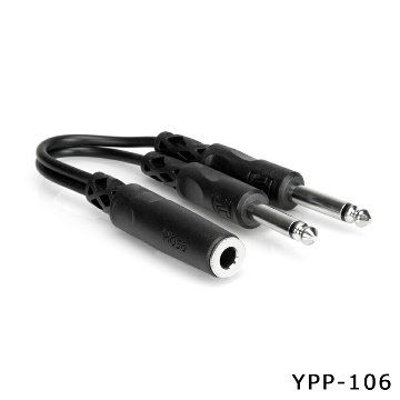 HOSA ホサ モノラルメス 1/4” TS モノラルオス 1/4” TS x2 Yケーブル 分配 YPP-106の画像