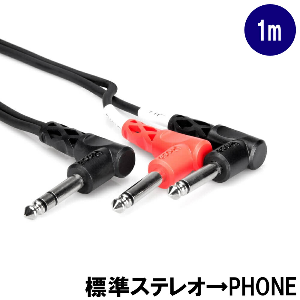 HOSA 1m ケーブル L型標準ステレオ→L型標準フォン×2 STP-201 Yケーブルの画像