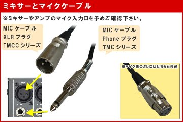 Tech テック マイクケーブル 3m XLR キャノン オス XLR キャノン メス TMCC-3 TMCC3 OFC線 シールドケーブル オーディオインターフェースの画像