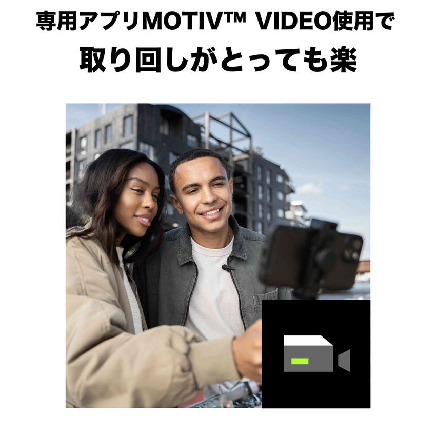 SHURE MoveMic Two 受信機無しで繋がるワイヤレスピンマイク2個セット　ノイズ低減機能付き 2chの画像