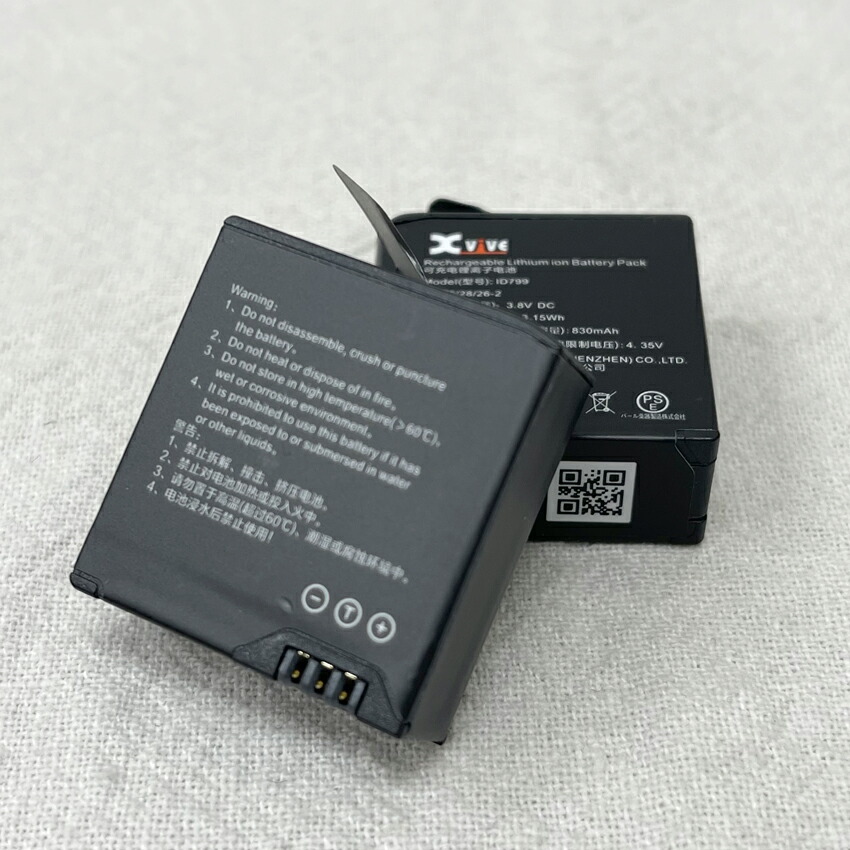 訳あり品■xvive ワイヤレスピンマイク 1個セット 送受信機 バッテリーセットの画像