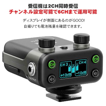 訳あり品■xvive ワイヤレスピンマイク 1個セット 送受信機 バッテリーセットの画像