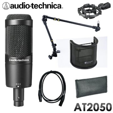 audio-technica AT2050 コンデンサーマイク (高品質デスクアームマイクスタンド/マイクケーブル付)の画像