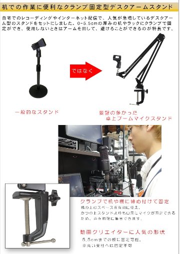 audio-technica AT2050 + デスクアームスタンド＆専用ポップガードセットの画像