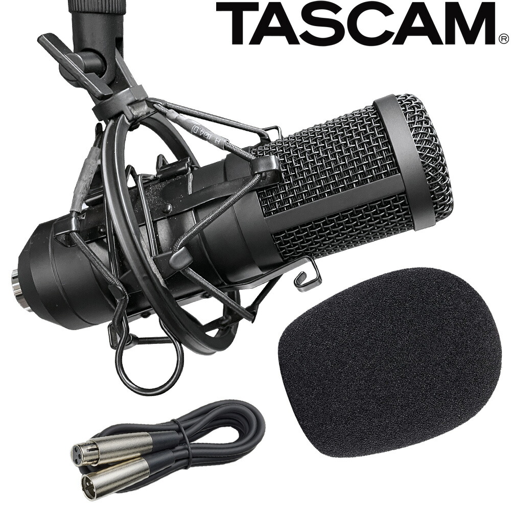 TASCAM タスカム TM-70 + ウィンドスクリーンセット 配信 ナレーション WEB会議に 声に特化した明瞭な音質特性の画像
