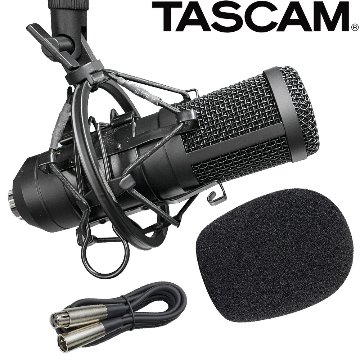 TASCAM タスカム TM-70 + ウィンドスクリーンセット 配信 ナレーション WEB会議に 声に特化した明瞭な音質特性の画像