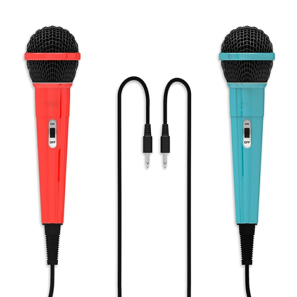 アウトレット品■モノラルミニケーブル付き ダイナミックマイク2本セットの画像