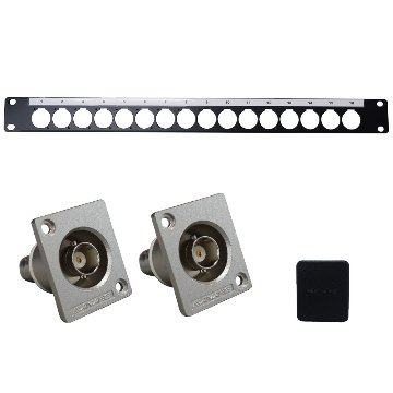 CANARE カナレ 50Ω BNCリセプタクルコネクター BJ-JRU 2個 コネクタパネル 1U-AS1 ブランクパネル BP-DXF 取り付けねじセット SOUNDPURE 受信機２台分の画像