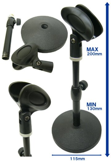 KC キョーリツコーポレーション 卓上マイクスタンド MDS1500 MDS-1500 高さ 140mm～200mm 重量 1.2kg 対応径 30mm マイクホルダー付属の画像