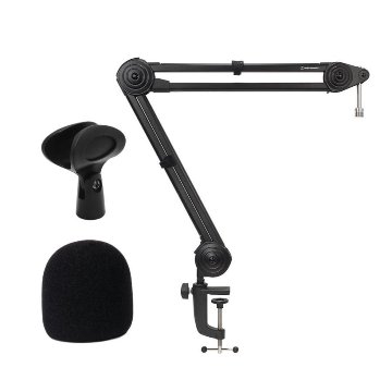 audio-technica デスクアームマイクスタンド AT8700J ハンドマイクで配信セット ウィンドスクリーン付きの画像