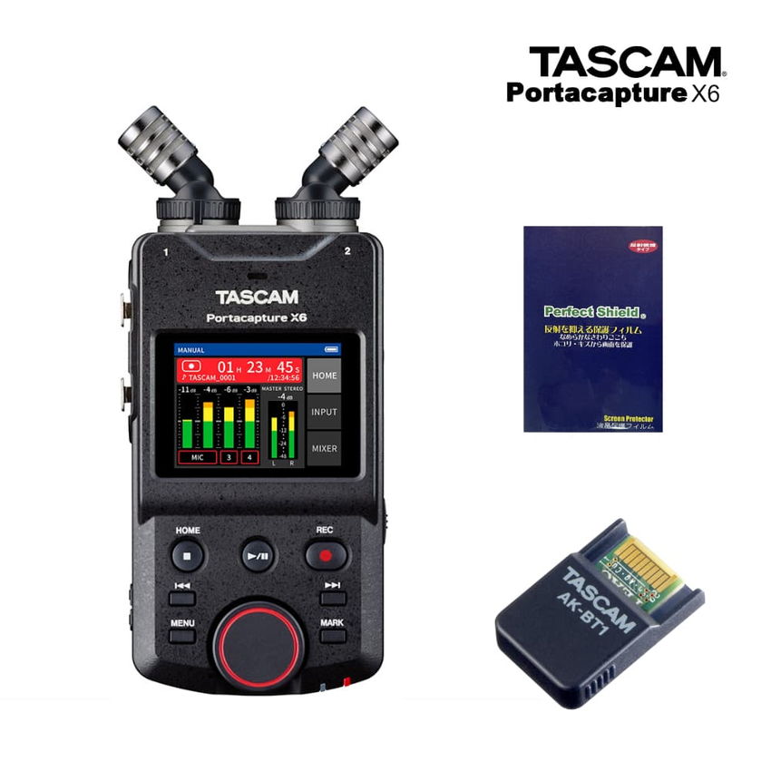 TASCAM Portacapture X6 (Bluetoothアダプター AK-BT1+保護フィルムセット)の画像