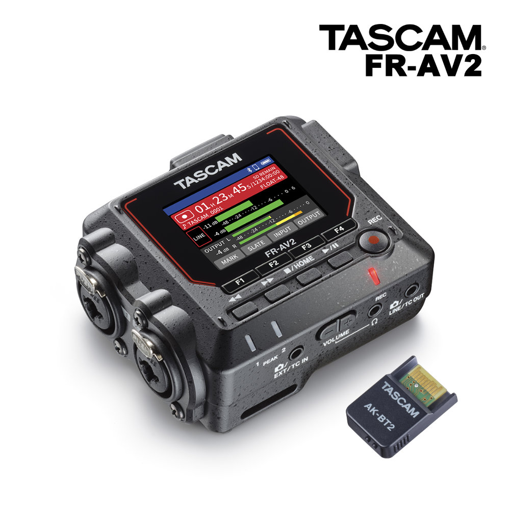 TASCAM FR-AV2 レコーダー本体 + Bluetoothアダプター AK-BT2セット ブルートゥースの画像