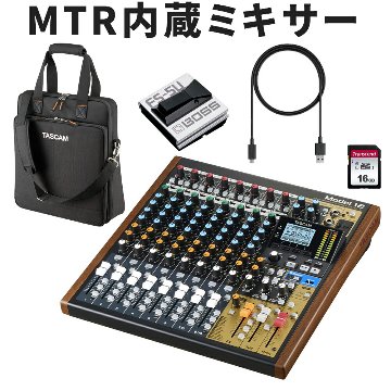TASCAM ミキサー/MTR MODEL12 (ソフトケース・フットスイッチ USBケーブル付きセット)の画像