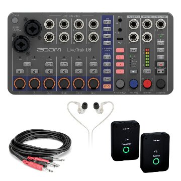 ZOOM ズーム LiveTrak L6 ミキサー型MTR ワイヤレスイヤモニターセットの画像