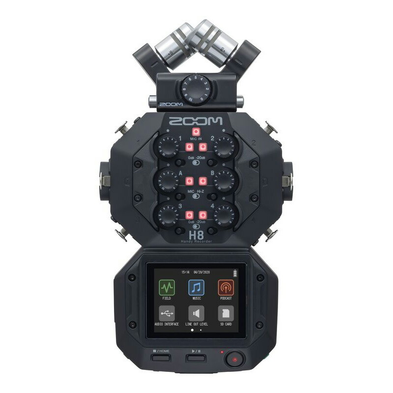 ZOOM ズーム H8 ハンディレコーダー XLR 6系統 外部入力の画像
