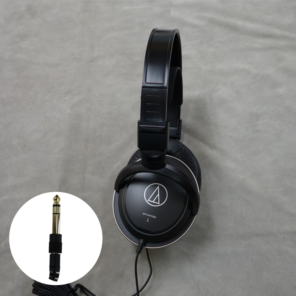 audio-technica オーディオテクニカ ステレオヘッドホン 有線 ヘッドフォン 有線 安い 3極 密閉型 変換プラグ付属 ATH-AVC200の画像