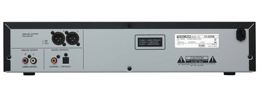 TASCAM CD-200SB 業務用CDプレイヤー (USB/SDカード読み込み対応)の画像