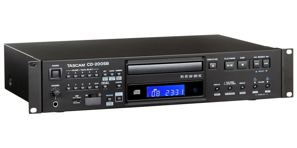 TASCAM 業務用CDプレーヤー CD-200SB (標準フォン接続用ケーブル付き) USB/SDカード対応の画像