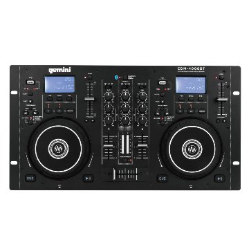 接続ケーブル付き■簡易PAセットに最適な CDプレイヤー CD2つ挿入可能 CDM-4000BT CDデッキの画像