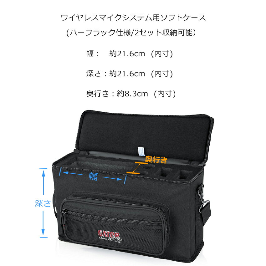 GATOR ワイヤレスシステムケース ハンド2個　ボディパック2個 受信機2台収納ケースの画像