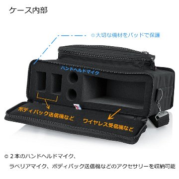GATOR ワイヤレスシステムケース ハンド2個　ボディパック2個 受信機2台収納ケースの画像