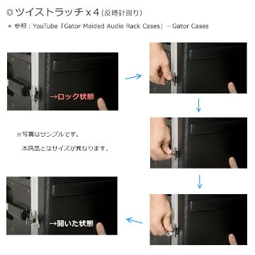 GATOR ゲーター オーディオラック ハードケース 2U D31cm GR-2S GR2S ショートラックケース ツイストラッチ 約 48.3mc x 約 8.9cm x 約 31.1cmの画像