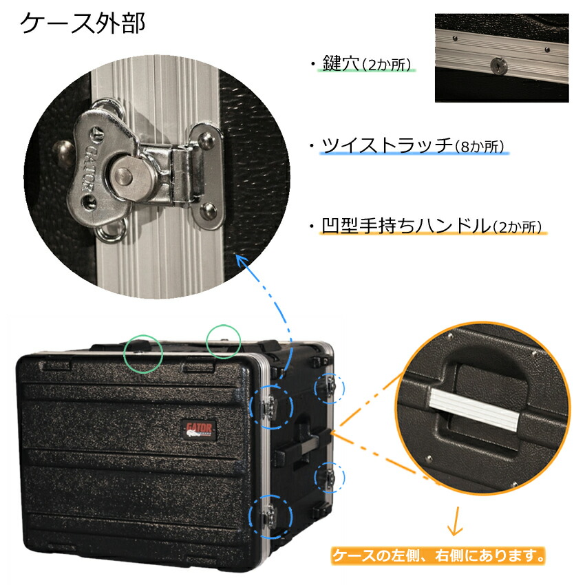 GATOR 6Uラックケース (D42cm) GR-8Lの画像