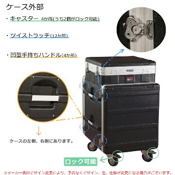 GATOR 上10U 下12U キャスター付ラックケース 仮設PAに最適の画像