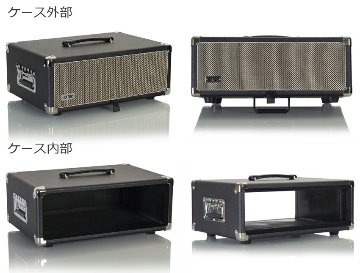 GATOR アンプ風ラックケース 3U/ビンテージ風・黒 GR-RETRORACK-3BKの画像