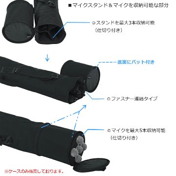 GATOR マイクスタンドケース　ボーカルマイク5本　マイクスタンド3本までの画像
