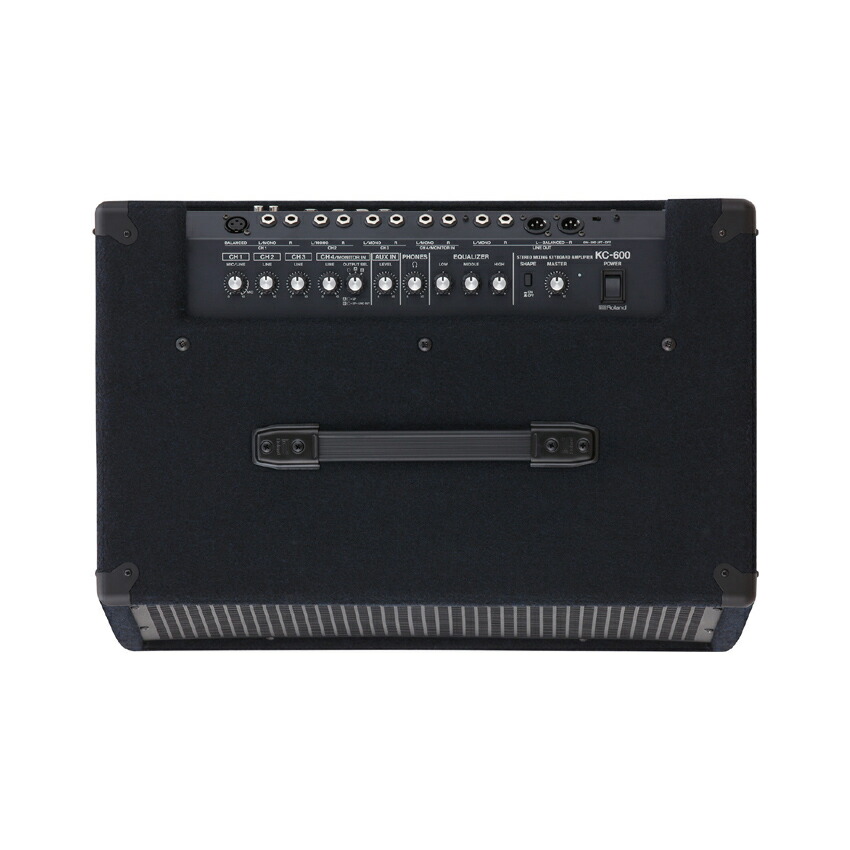 Roland ローランド パワードスピーカー キーボードアンプ KC-600 KC600 200W 4ch 脱着可能 キャスター付き AUX IN ライン出力 サブアウト 屋外演奏 野外ライブの画像