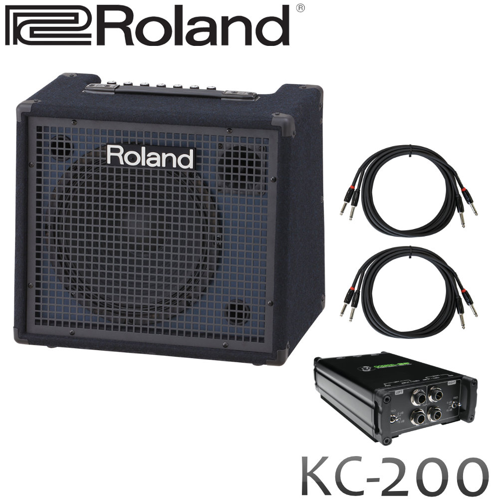 忘れがちなDI付きセット■Roland ローランド キーボードアンプ KC-200 ケーブル付きの画像