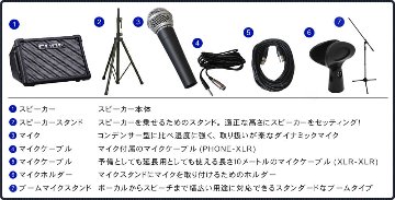 簡易PAセット 出力50W Roland Cube Street EX(スピーカースタンド&マイク付の画像