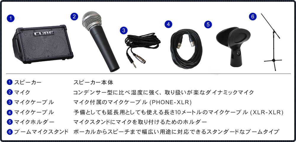 Roland ローランド CUBE STREET EX 有線マイク1本＋スピーカーケース付きセットの画像